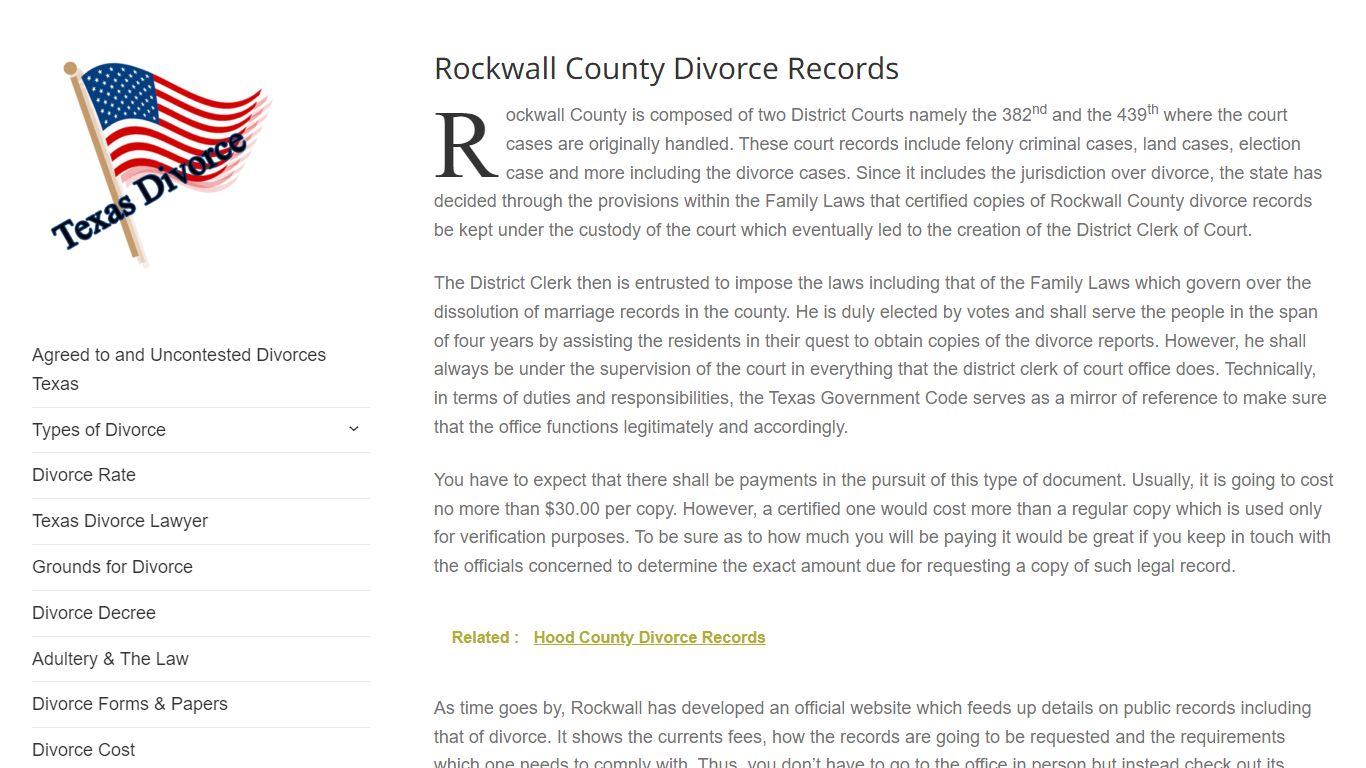 Rockwall County Divorce Records – Divorce in Texas